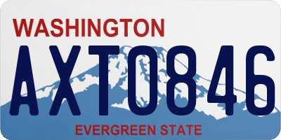 WA license plate AXT0846