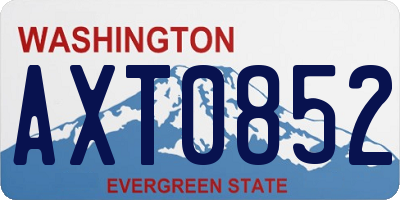 WA license plate AXT0852