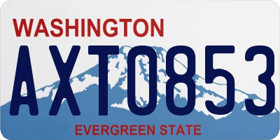 WA license plate AXT0853