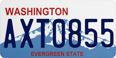 WA license plate AXT0855