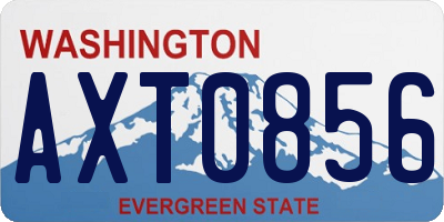 WA license plate AXT0856