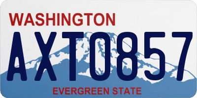 WA license plate AXT0857