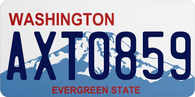WA license plate AXT0859