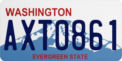 WA license plate AXT0861
