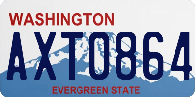 WA license plate AXT0864