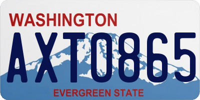 WA license plate AXT0865