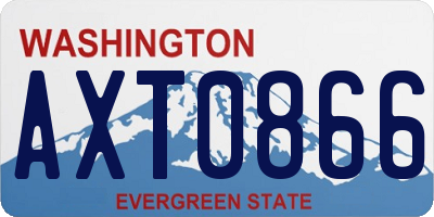 WA license plate AXT0866