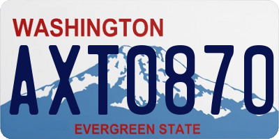 WA license plate AXT0870