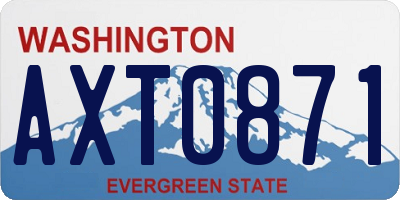 WA license plate AXT0871