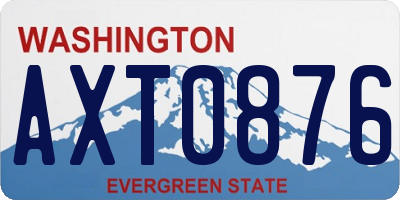 WA license plate AXT0876
