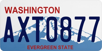 WA license plate AXT0877