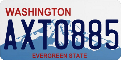WA license plate AXT0885