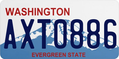 WA license plate AXT0886