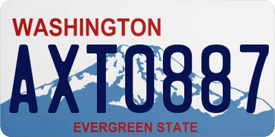 WA license plate AXT0887