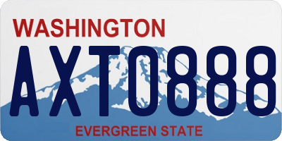 WA license plate AXT0888