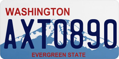 WA license plate AXT0890