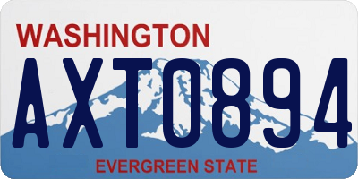 WA license plate AXT0894