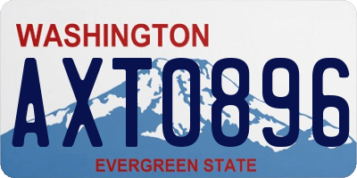 WA license plate AXT0896
