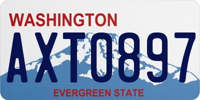 WA license plate AXT0897