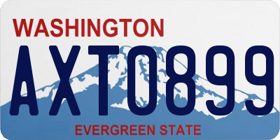 WA license plate AXT0899