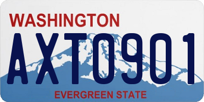 WA license plate AXT0901