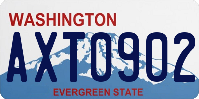 WA license plate AXT0902