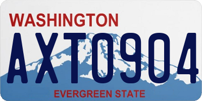 WA license plate AXT0904