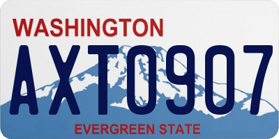 WA license plate AXT0907