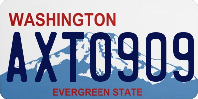 WA license plate AXT0909