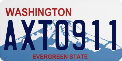WA license plate AXT0911