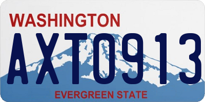 WA license plate AXT0913