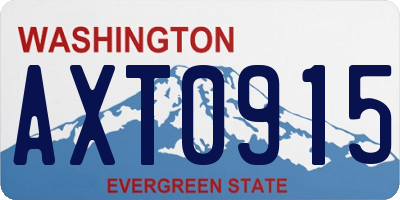 WA license plate AXT0915