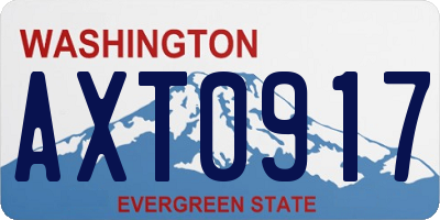 WA license plate AXT0917