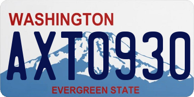 WA license plate AXT0930