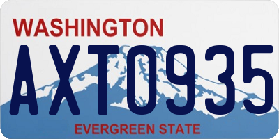 WA license plate AXT0935