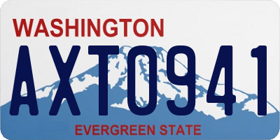 WA license plate AXT0941
