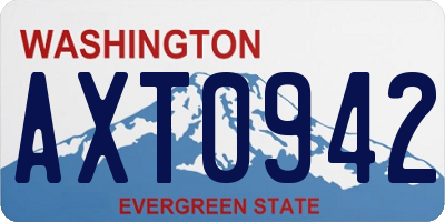 WA license plate AXT0942