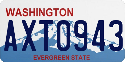 WA license plate AXT0943