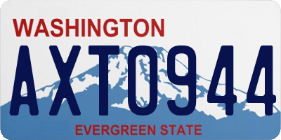 WA license plate AXT0944