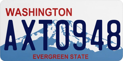 WA license plate AXT0948