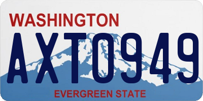 WA license plate AXT0949