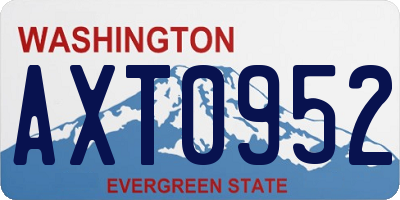 WA license plate AXT0952