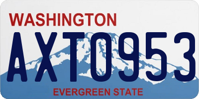 WA license plate AXT0953