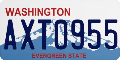 WA license plate AXT0955