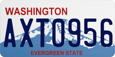 WA license plate AXT0956