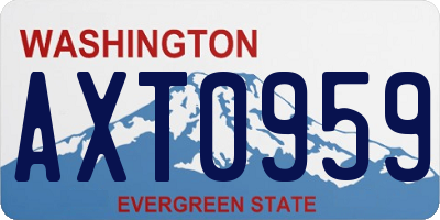 WA license plate AXT0959