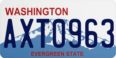 WA license plate AXT0963