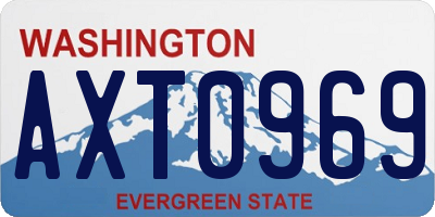 WA license plate AXT0969