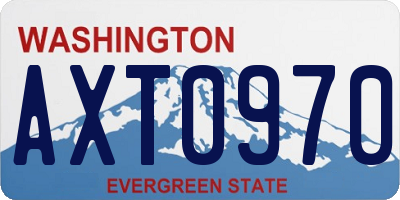 WA license plate AXT0970