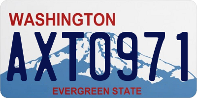 WA license plate AXT0971